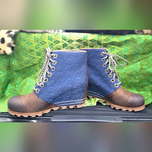 New never worn Sorel women's 1964 leather canvas Premium Wedge Casual Boot s 9 - Picture 4 of 8